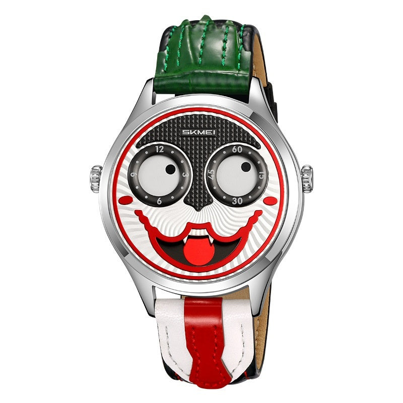 SKMEI Men's Personalized Clown Dial Fashion Waterproof Trendy Men Watch