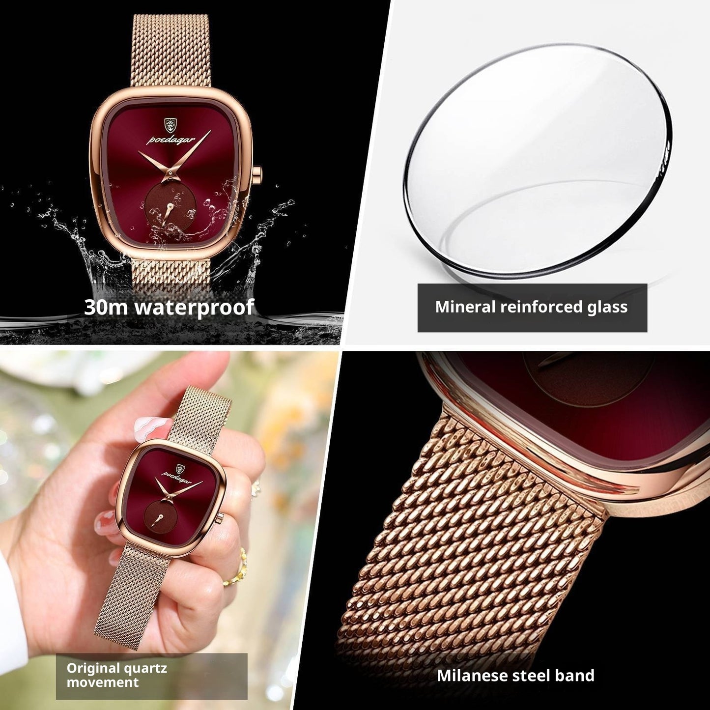 Temperament Korean Style Advanced Waterproof Net Red Watch For Women