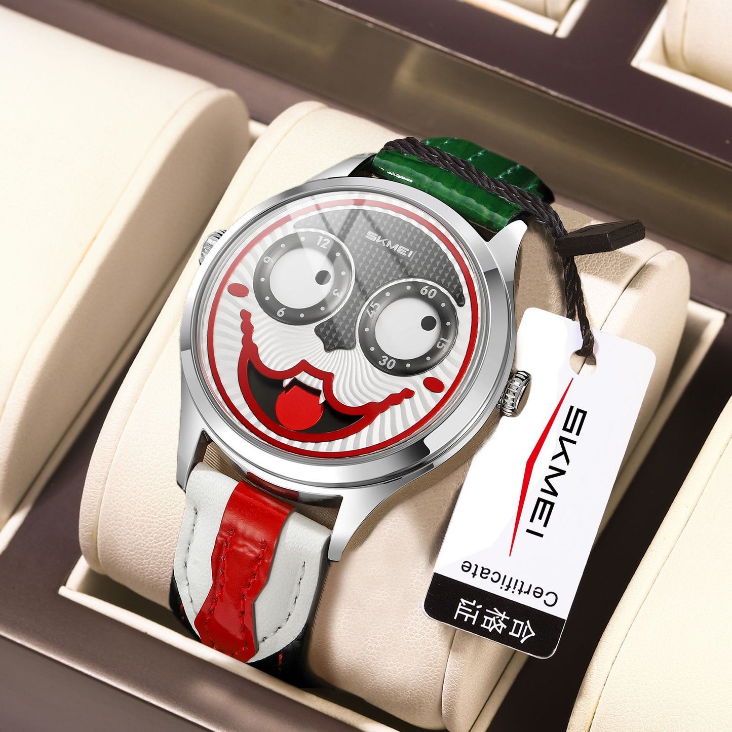 SKMEI Men's Personalized Clown Dial Fashion Waterproof Trendy Men Watch