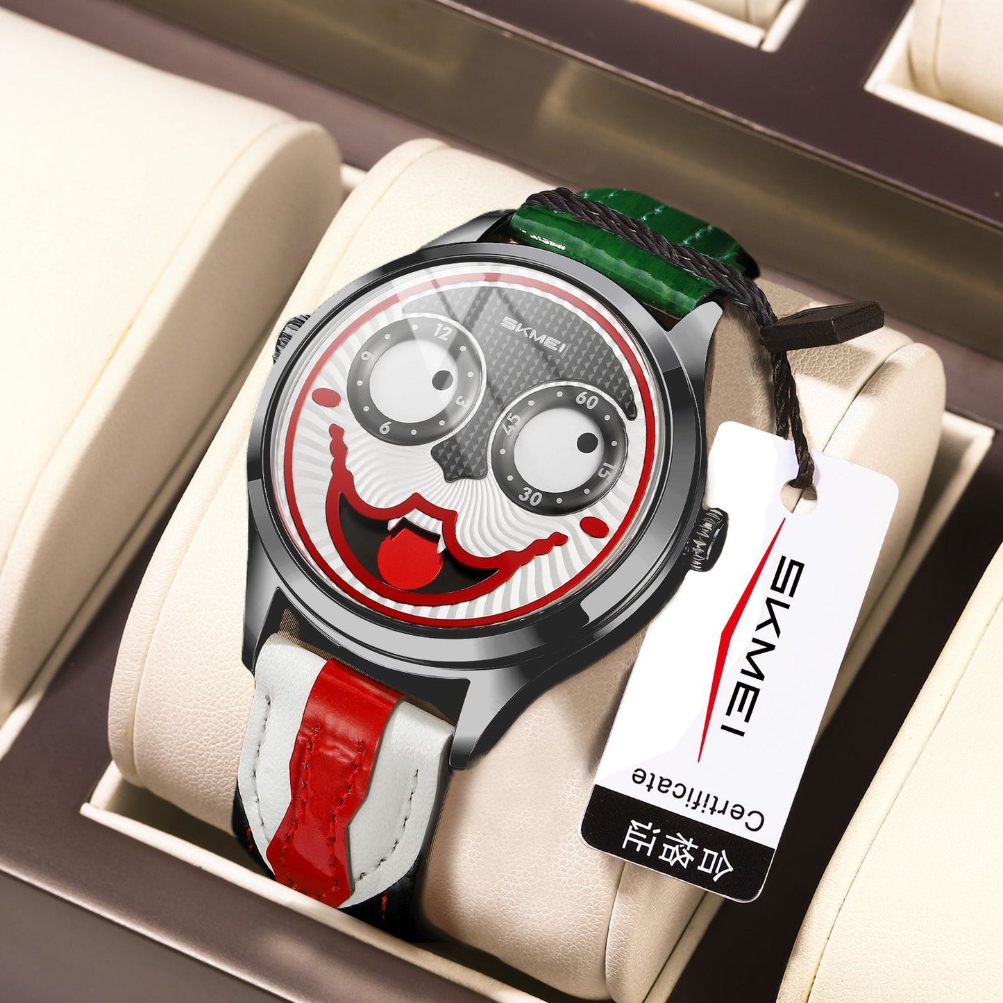 SKMEI Men's Personalized Clown Dial Fashion Waterproof Trendy Men Watch